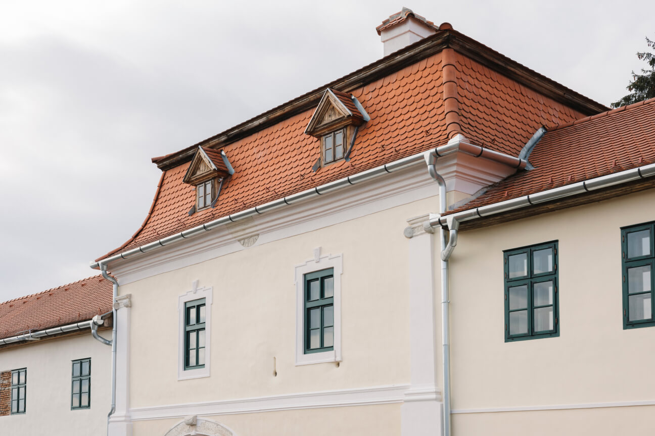 A part of the castle's facade